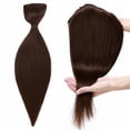 thumbnail image 6 of Benehair Clip in One Piece 100% Remy Real Human Hair 3/4 Full Head Straight for Women 8"-24" Brown Thick, 6 of 10