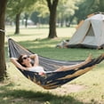 thumbnail image 6 of Hanging Hammock Portable Travel Camping For Outdooor Beach Camping Hiking Dark Blue Background, 6 of 8