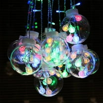 11.5FT Valentines Wishing Ball Curtain Lights,LED Window Curtain String Lights,Twinkle Globe Fairy Lights for Valentines Wedding Party Bedroom Christmas Decoration