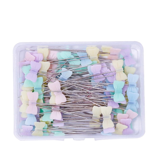 Pasadores de adornos Posicionamiento de bordado DIY CRAFT Fijación Sastre Acolchado de coser Agujas de costura Herramientas Accesorios Color Random Lazo 50pcs seitruly HA012259-08