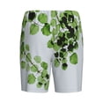 thumbnail image 2 of Lsque Watercolor Green Leaves Mens Sleep Pajama Shorts,Short Pajama Pants, Cotton Ultra-Soft Knit-Large, 2 of 9
