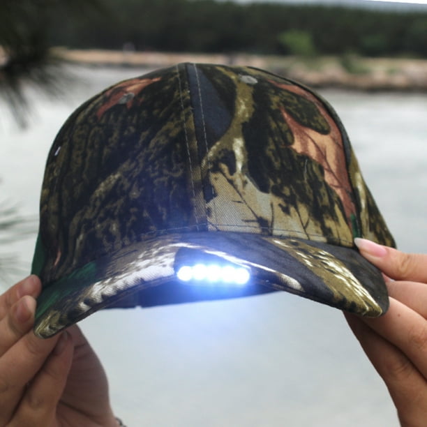 Adjustable Climbing 5 LED lamp Cap Battery Powered Hat With LED Light Flashlight For Fishing Jogging Baseball Cap