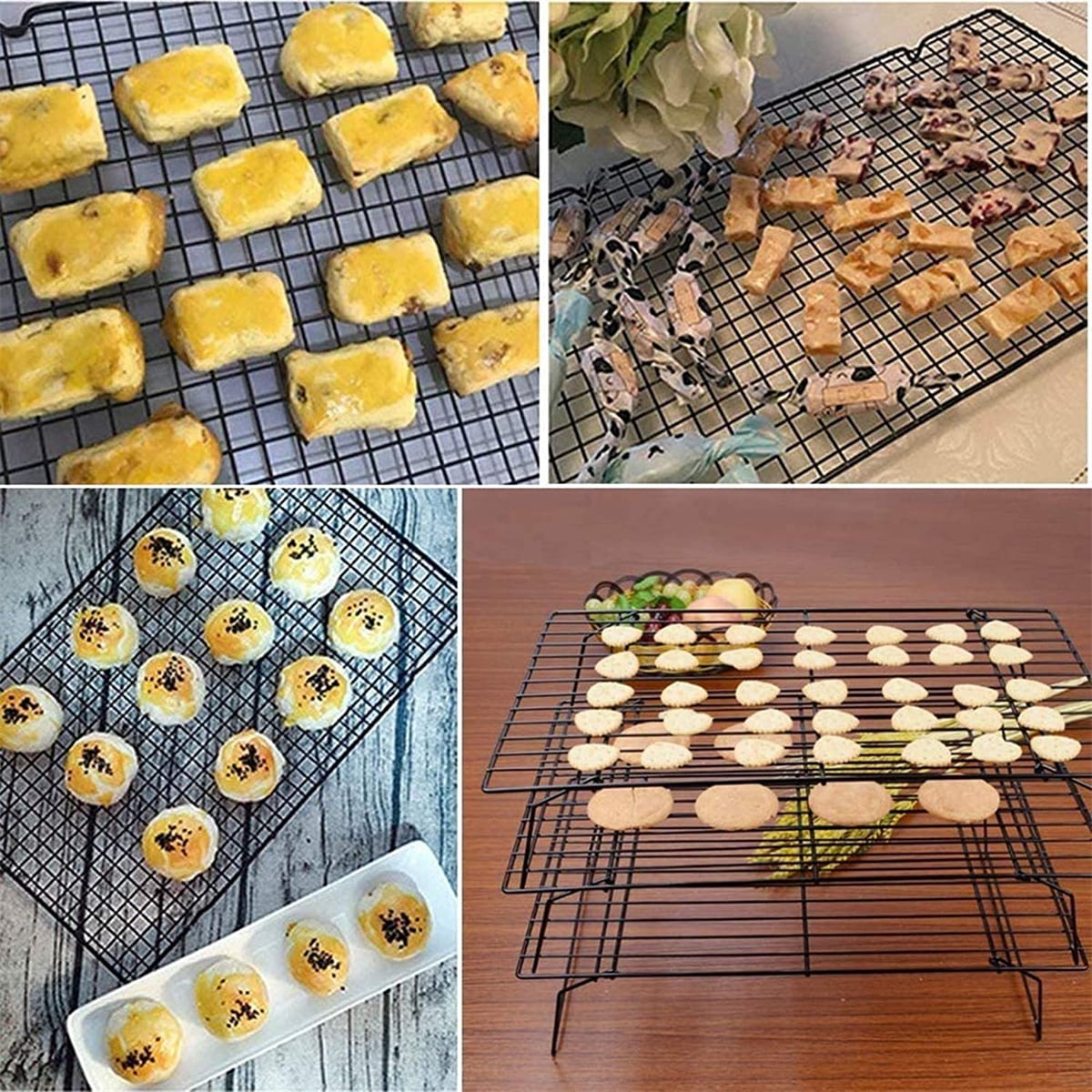 3 Sizes Metal Bbq Grill Rack Wire Cooling Rack For Cookie Cake