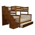 thumbnail image 2 of Bedz King Stairway Bunk Beds Twin over Full with 4 Drawers in the Steps and a Twin Trundle Espresso, 2 of 3