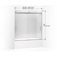 thumbnail image 2 of Kohler 706000-L-2MB 62 x 56.62 x 59.62 in. Levity Sliding Bath Door with 0.25 in. Thick Crystal Clear Glass - Vibrant Brushed Moderne Brass, 2 of 7