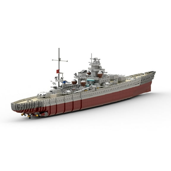 MOC-15423 The Gneisenau Battleship Model Building Blocks Boat MOC Bricks Toys 1:200 Scale 4694pcs