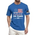 thumbnail image 2 of 250 Men Shirt 1776-2026 Usa Flag Print Crew Neck Short Sleeve Muscle Tops Big and Tall Regular Fit Casual Breathable Shirts, Blue, #01 Blue, 2 of 6