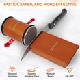 thumbnail image 5 of Knife Sharpener – Rolling Knife Sharpener Kit with Diamond Disc & Stainless Steel Polishing Disc, Magnetic 15° & 20° Angle Guide, Manual Kitchen Knife Sharpener Tool, Ideal Gift, 5 of 8