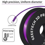 GEEETECH Purple PLA 3D Printer Filament 1.75mm Toughness Enhanced, Dimensional Accuracy +/-0.03mm, 1kg (2.2lbs) , 1080 Feet (330m)per Roll, Vacuum Packaging, Fit for Most 3D FDM Printer