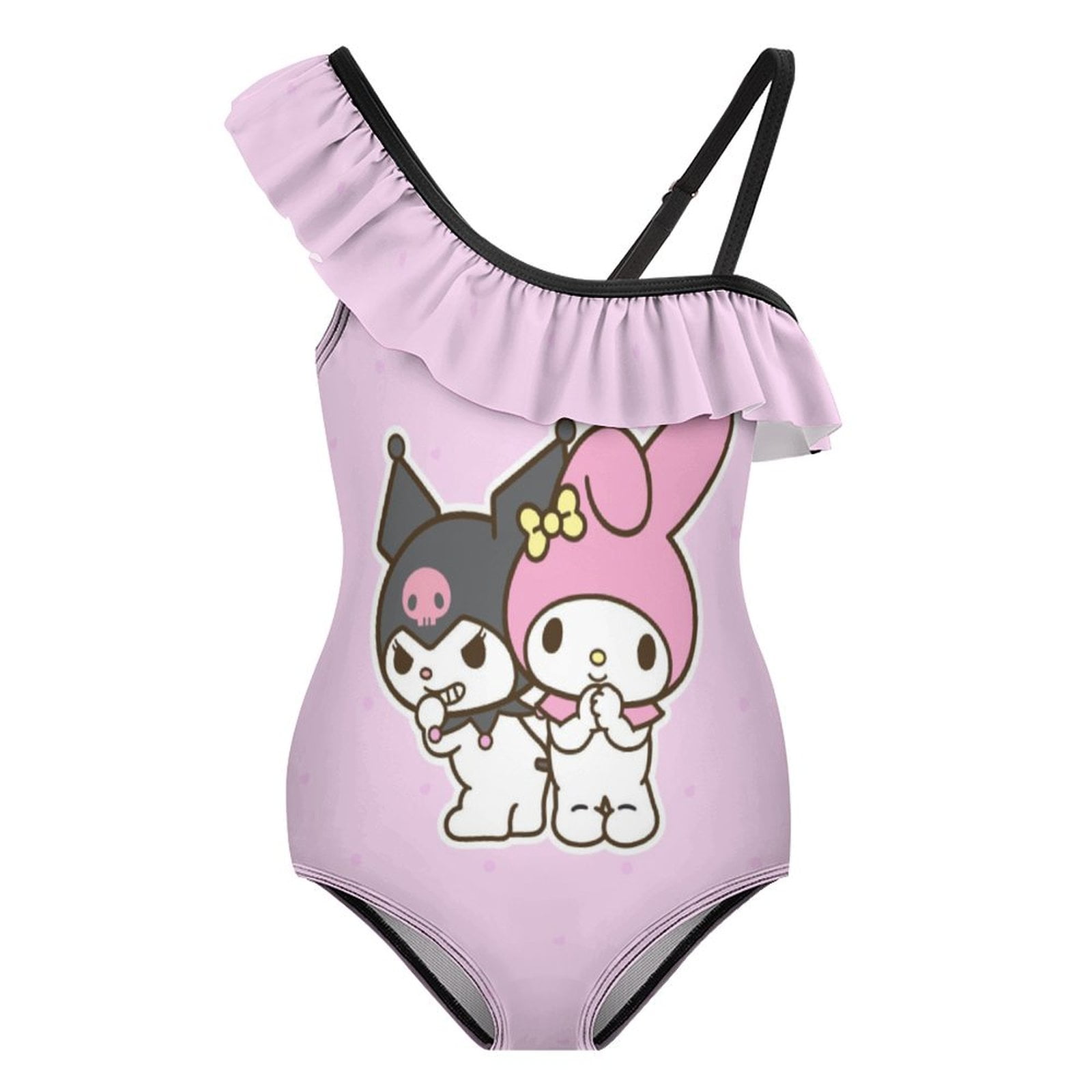 Kuromi And My Melody Girls One Piece Swimsuits Hawaiian