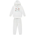 thumbnail image 4 of Placlothes Girls' Cute Cartoon Ghost Polyester 2-Piece Tracksuit Set - Hoodie & Jogger Pants, White, Sizes 100-160,Size 10 T, 4 of 4