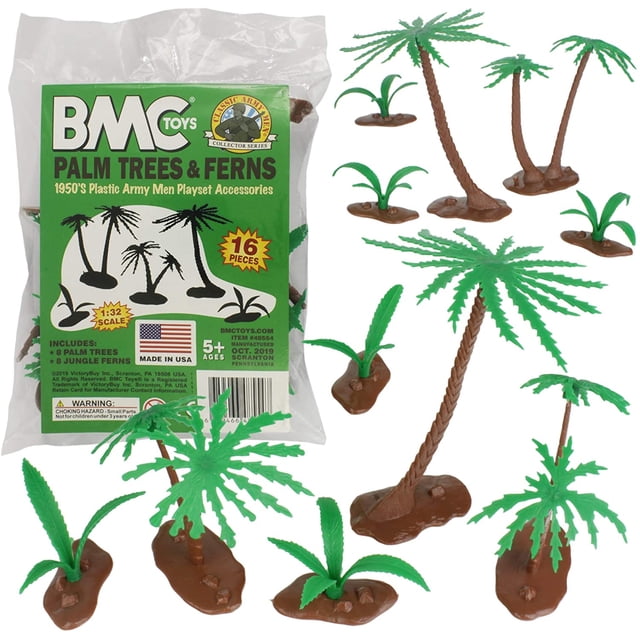 BMC Classic Marx Palmrees & amp; Helechos de la jungla - Accesorios de juego de plástico de 16 piezas BMC Toys BMC Toys