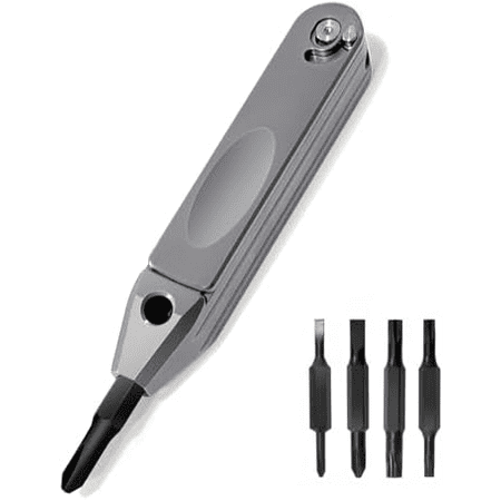 Titanium Small EDC Pocket Screwdriver Portable 8 in 1 Mini Precision Screwdriver Set Magnetic Repair Multitool for Daily Use$$Tools & Hardware Other