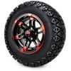 12" MODZ® Aftershock Golf Cart Wheels and All Terrain Tires + Lift Kit Combo
