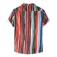 thumbnail image 2 of DPTALR Chemise d'Été Impression Décontractée Hommes Chemise à Manches Courtes Revers Haut, 2 of 9