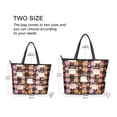 thumbnail image 2 of Women's Tote Handbag Cloth Handbag Large Tote Bag Shopping Bag Hearts Stars and Ghost Pattern, 2 of 8