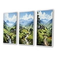 thumbnail image 3 of Designart "Lush Highlands of Sapa, Vietnam II" Vietnam Framed Wall Art Set Of 3 - Red Vietnam Frame Gallery Wall Set For Home Decor, 3 of 7