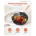 thumbnail image 4 of 19 Piece Pots and Pans Set, Granite Nonstick Cookware, Induction Compatible, Kitchen Cookware Set with Lids & Protectors, Black, 4 of 7