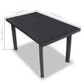 thumbnail image 2 of vidaXL Patio Table with Umbrella Hole Outdoor Garden Patio Furniture Plastic, 2 of 42