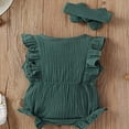 thumbnail image 2 of MesaSe Baby Romper Hair Band Set Infant‘s Fly Ruffled Sleeve Jumpsuit, 2 of 5