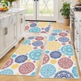 thumbnail image 4 of MeyJey Kitchen Rug Set 3 Piece, Non Slip Machine Washable Mats for Home Floor and Living Room，White/Blue/Red, 4 of 14