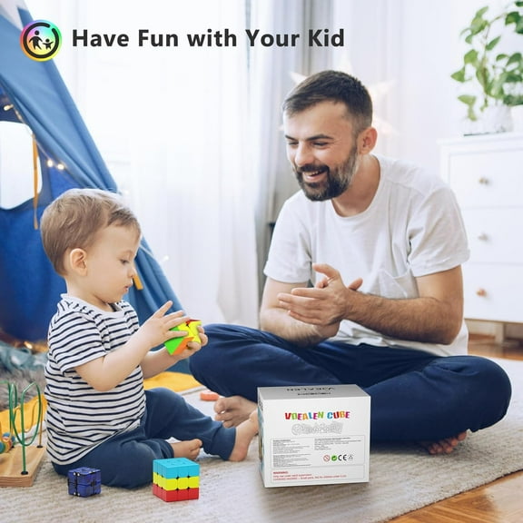 12 Pack Speed Cube Set Puzzle Bundle, 2x2 3x3 4x4 Dodecahedron Mirror Skewb Snake Ivy Sandwich Magic Cube