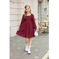 thumbnail image 2 of Arshiner Girls Black Dress Long Sleeve Twirly Funeral Church Tween Fall Winter Dresses Size 12, 2 of 5
