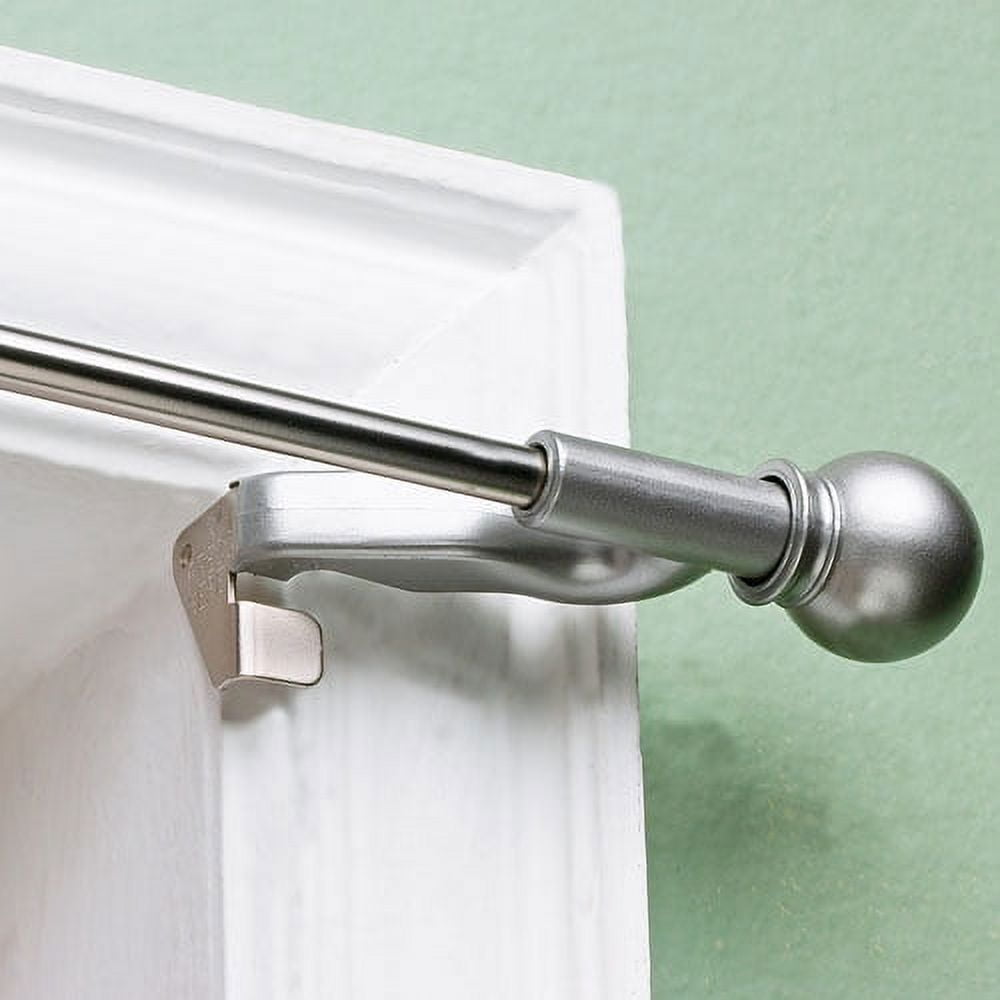  Twist and Fit Decorative Curtain Rod Satin Nickel 7/16 rod diameter