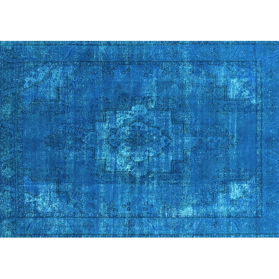 Ahgly Company Indoor Rectangle Persian Light Blue Bohemian Area Rugs, 4' x 6'