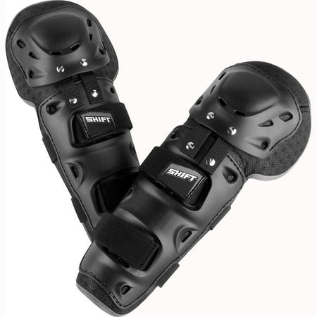 - Racing Enforcer Adult Knee/Shin Guard Dirt Bike Motorcycle Body Armor - Black / One Size, High-impact plastic shell for maximum protection By Shift