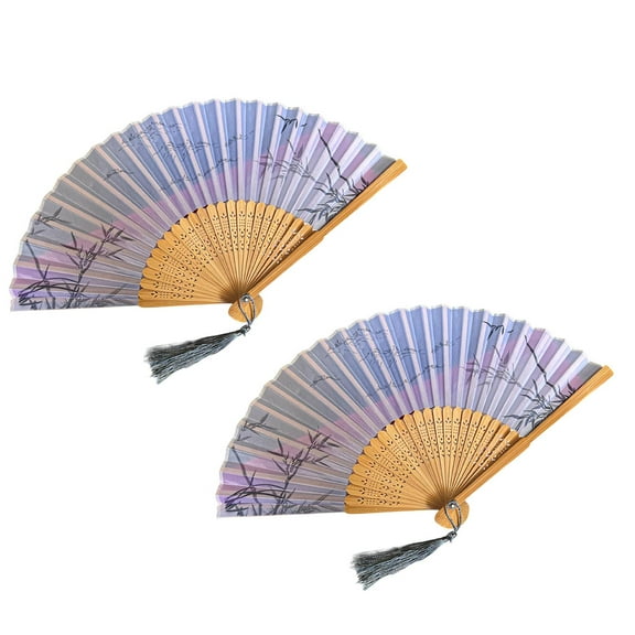 2Pack Stylish Folding Hand Fans Foldable Line Dancing Popping Hand Fan & Clap Fans Craft Boots On The Ground Hand Fan Paper Fans Set Home Decor