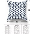 thumbnail image 5 of Navy Blue White Brush Pillow Covers 20X20 Inch Boho Polka Dots Ikat Strokes Decorative Pillow Cases Set of 2 Modern Farmhouse Throw Pillows Farmhouse Home Decor for Sofa Living Room Bedroom, 5 of 6