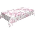 thumbnail image 2 of Pink Floral Tablecloth 60 x 120 Inch Rectangle Chinoiserie Flowers Decorative Table Cloth Rustic Fabric Farmhouse Washable Table Cover for Picnic Party Holiday Home Indoor Outdoor, 2 of 5