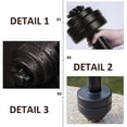thumbnail image 3 of RENACLIPY 2 Pcs Dumbbell Cups Black PE for Travel Workouts with Adjustable Weight Features, 3 of 8