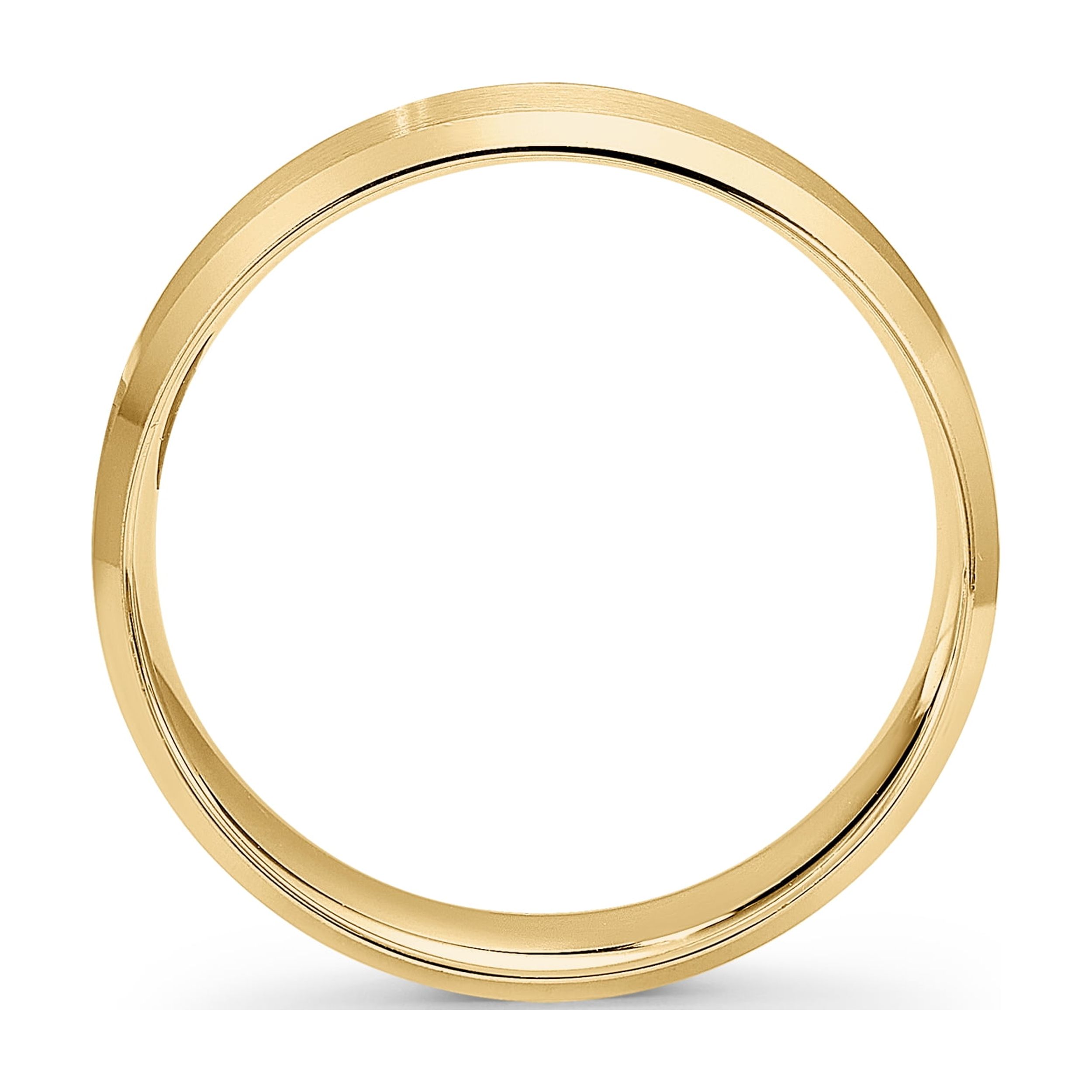 Men's 14K Yellow Gold 6MM Comfort Beveled Edge Wedding Band (Available Ring Sizes 8-12 1/2) Size 9