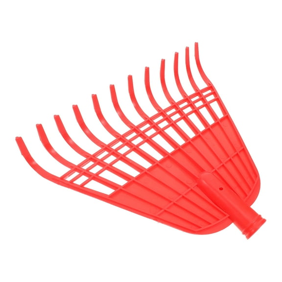 Garden Rake Plastic Garden Hand Lawn Rake Head Shrub Rake Head Leaf Rake Head Replacement For Gardening Lawns Farm Backyard Red