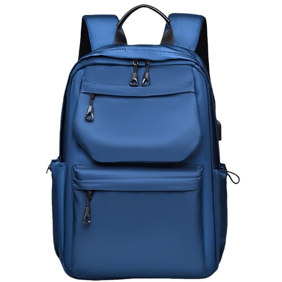 FUZHIQ School Backpack for 7th 8th 9th 10th Grade, Minimalist Multi Pocket Bookbag with Water Resistant Fabric & Padded Straps, Large Capacity Middle High School Backpack, Dark Blue