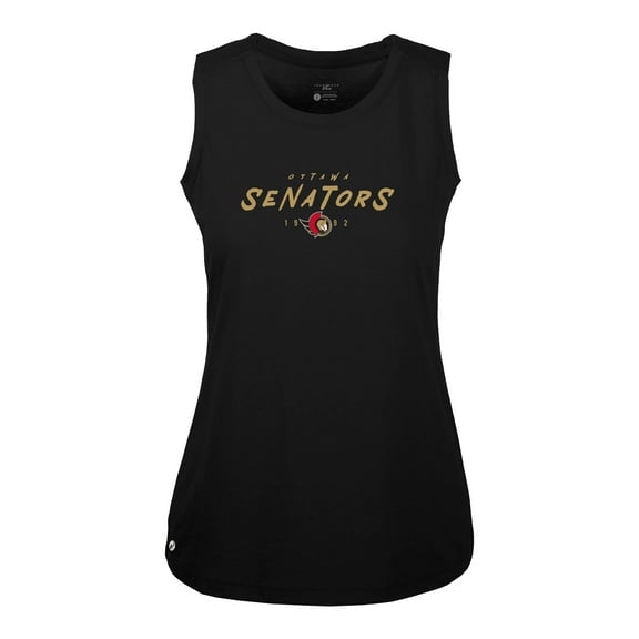 Women's Levelwear  Black Ottawa Senators  Macy Scratched Tank Top