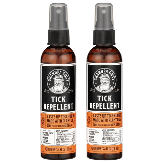 Aerosol repelente de garrapatas Grandpa Gus's Natural 120 ml x 2