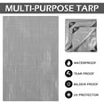 thumbnail image 3 of Heavy Duty Tarp Multi Purpose Silver Waterproof 10Mil Thick Poly Tarp Cover, 3 of 8