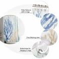 thumbnail image 5 of 54x78 Inch Shower Curtain Decorative Coral Blue Green Beige Bathtub Bath Curtains Fabric Waterproof Bathroom Decor Summer Coastal Ocean Plant Small Stall Shower Curtain Set with 12 Hooks, 5 of 6