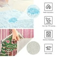 thumbnail image 3 of Yayeee Bath Rug for Bathroom Floor Non Slip Contour Fluffy Soft Absorbent Mat, 20"x24", Pink Christmas House, 3 of 7