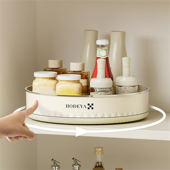 360-Degree Rotating Spice Rack for Kitchen Countertop, Multifunctional ABS Seasoning Organizer with Smooth Spin and Easy Access, Space-Saving Spice Storage for Cooking Baking