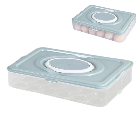 Egg Holder for 24 Eggs, Single-Layer Plastic Egg Container,Deviled Egg Tray with Handle Lid, Devil Egg Holder for Refrigerator, Kitchen, Easter Party, Keep Fresh, 1 Pcs, 12.4x8.46x2.75"