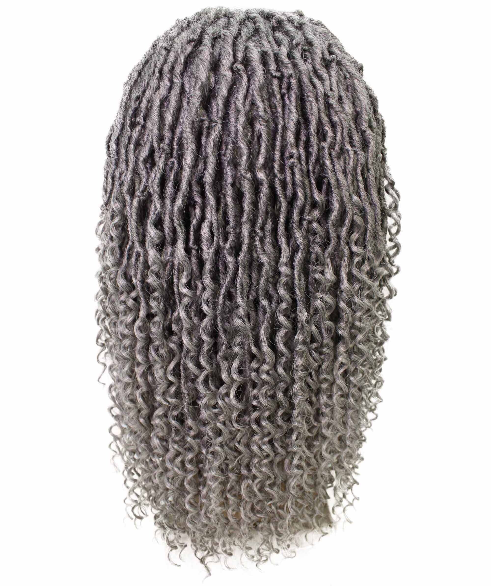 LUXLUXE Angel Curly Locs Braid Braided Women Wig, 20+ Shades of Natural, Dip Dyed & Blended Colors