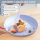 thumbnail image 2 of Juego de Vajilla de Paja de Trigo, 28 Piezas, sin BPA, con Tazón, Plato, Cuchara, Tenedor, Taza y Palillos, Apto para Lavavajillas y Microondas, para Picnic, Camping, Dormitorio (Azul), 2 of 4