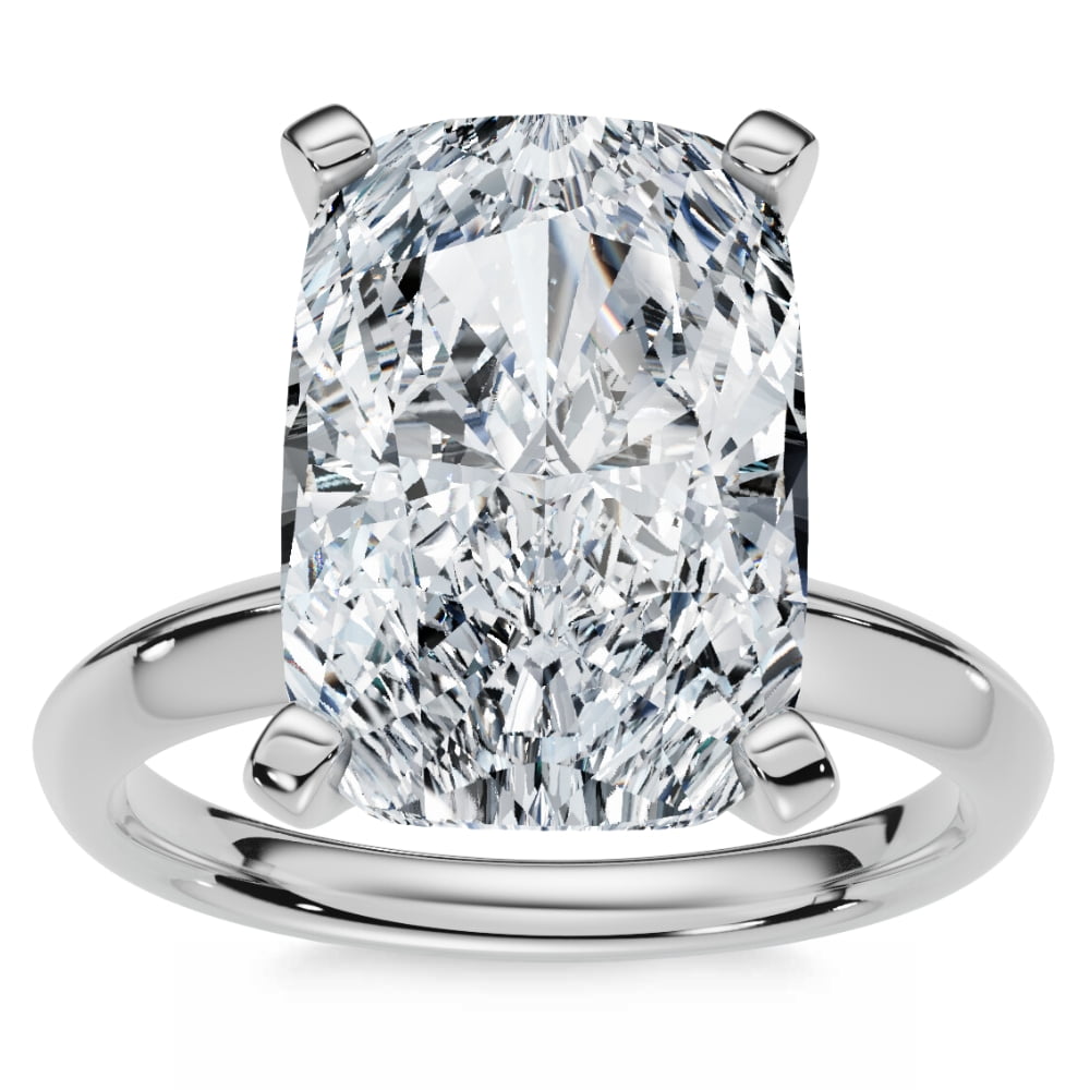Pompeii Certified 5Ct Elongated Cushion Diamond Engagement Ring Lab Grown (F/G,VS1-VS2)