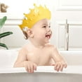 thumbnail image 7 of GoXteam Baby Shower Cap, Waterproof Shampoo Hat for Children Girls Boys Protect Ears Eyes, Adjustable Silicone Hair Washing Visor Bathing Hat for Toddler, Baby, Kids, Children, Blue, 7 of 7