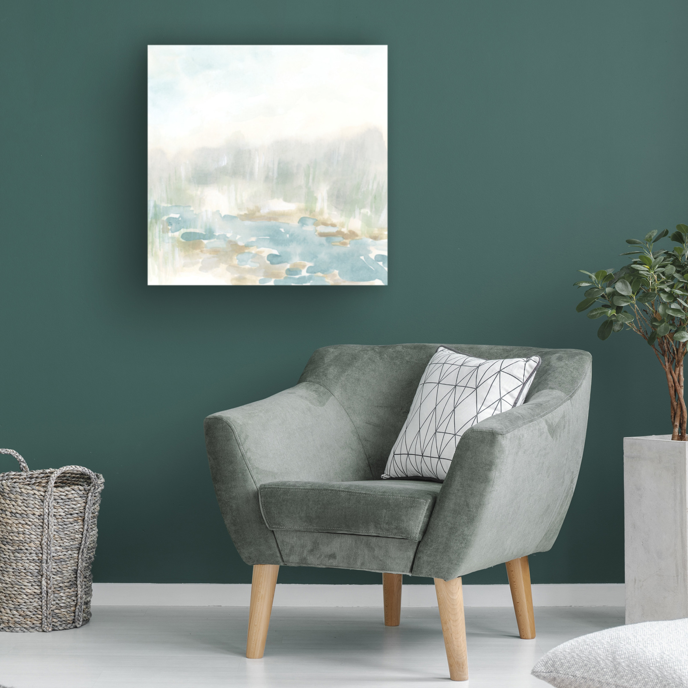 Trademark Fine Art June Erica Vess Misty Creekbed I Canvas Wall Art