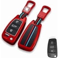thumbnail image 1 of Key Fob Cover Compatible with Fit for Audi A4 A3 Q3 Q5 Q7 TT TTS RS3 S4 S3 A1 S6 RS4 RS6 Q2L ABS Smart Remote Key Case Keychain Case Holder Protector,Red, 1 of 6